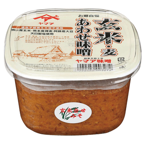 無農薬 化学調味料無添加 松合食品 生みそ 玄米・麦あわせ味噌 750g カップ入り 熊本県産原材料使用