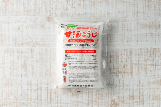 川添酢蔵 五分搗き米 甘酒 こうじ 500g (乾燥タイプ) 米糀 九州産米使用 手作り甘酒 塩麹 醤油麹作りに