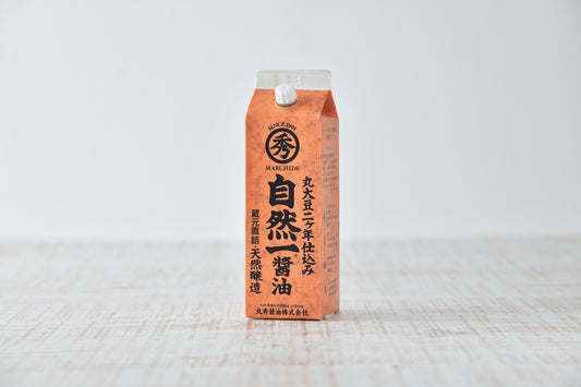 丸秀醤油 丸大豆二ヶ年仕込み 天然醸造 自然一醤油300ml 濃口醤油 丸秀醤油 佐賀 九州